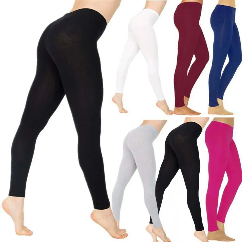 Milk Silk Leggings Women Solid Color Stretchy High Waist Slim Tights Autumn Winter Leggings Pencil Pants Trousers